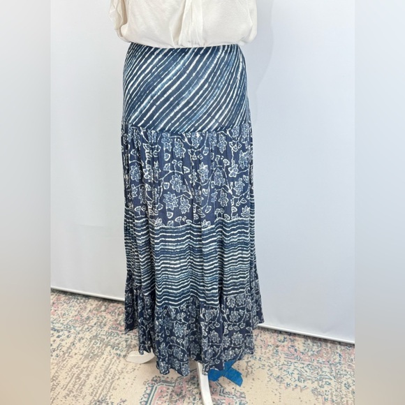 Chaps Blue Floral Maxi Skirt - Picture 8 of 15